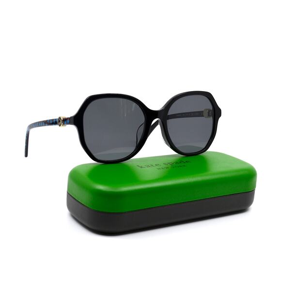 NEW KATE SPADE LOURDES/F/S BLACK GREY POLARIZED AUTHENTIC SUNGLASSES - Picture 1 of 10